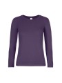 B&C T-shirt manches longues femme #E190 violet urbain personnalisable
