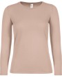 B&C T-shirt manches longues femme #E150 millennial pink personnalisable