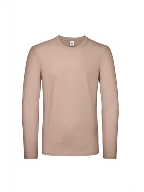 B&C T-shirt manches longues homme #E150 millennial pink personnalisable