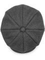 BEECHFIELD Casquette gavroche "Heritage" charcoal herringbone personnalisable