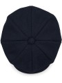 BEECHFIELD Casquette gavroche "Heritage" navy herringbone personnalisable