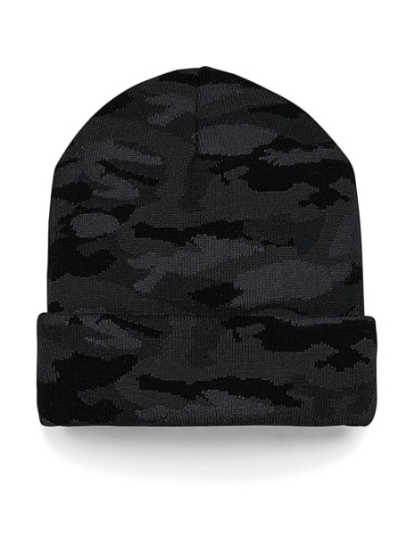 BEECHFIELD CAMO CUFFED BEANIE midnight camo personnalisable