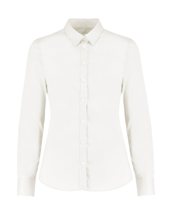 Chemise personnalisable KUSTOM KIT Women's Tailored Fit Stretch Oxford Shirt LS