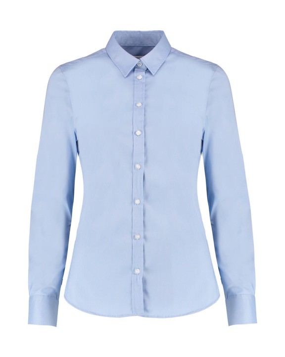 Chemise personnalisable KUSTOM KIT Women's Tailored Fit Stretch Oxford Shirt LS