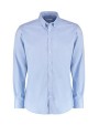 Chemise personnalisable KUSTOM KIT Slim Fit Stretch Oxford Shirt LS