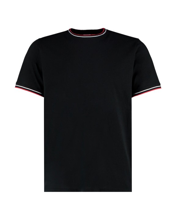KUSTOM KIT Fashion Fit Tipped Tee T-Shirt personalisierbar
