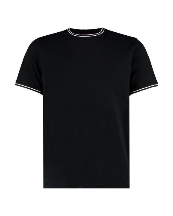 KUSTOM KIT Fashion Fit Tipped Tee T-Shirt personalisierbar