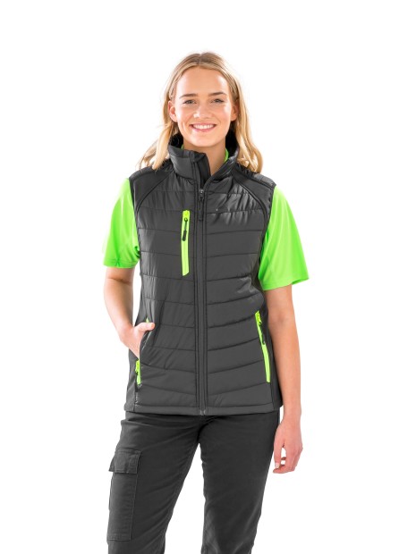 Softshells à personnaliser RESULT Gilet softshell rembourré black compass recyclé 