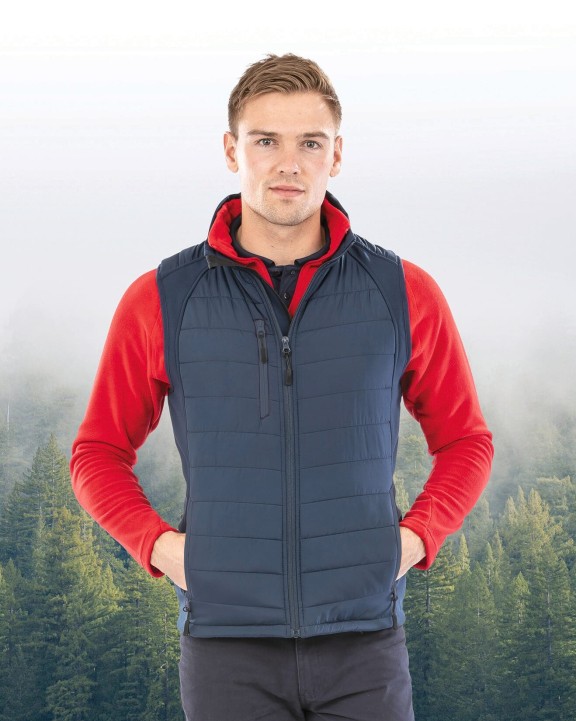 RESULT Black compass padded soft shell gilet Softshell personalisierbar