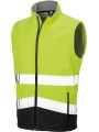 RESULT Gilet softshell High Viz fluorescent yellow / black personnalisable