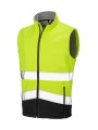 RESULT Gilet softshell High Viz jaune fluo/noir personnalisable