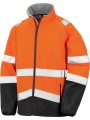 RESULT Veste softshell orange fluorescent / noir personnalisable