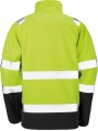 RESULT Veste softshell fluorescent yellow / black personnalisable