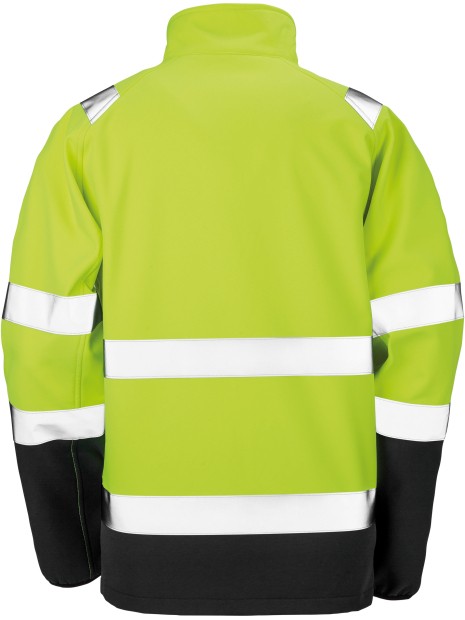 RESULT Veste softshell fluorescent yellow / black personnalisable