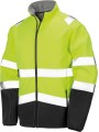 RESULT Veste softshell fluorescent yellow / black personnalisable
