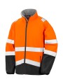 RESULT Veste softshell Fluo orange/noir personnalisable