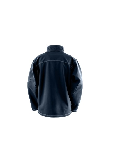 RESULT MENS TREBLE STITCH SOFTSHELL bleu marine personnalisable
