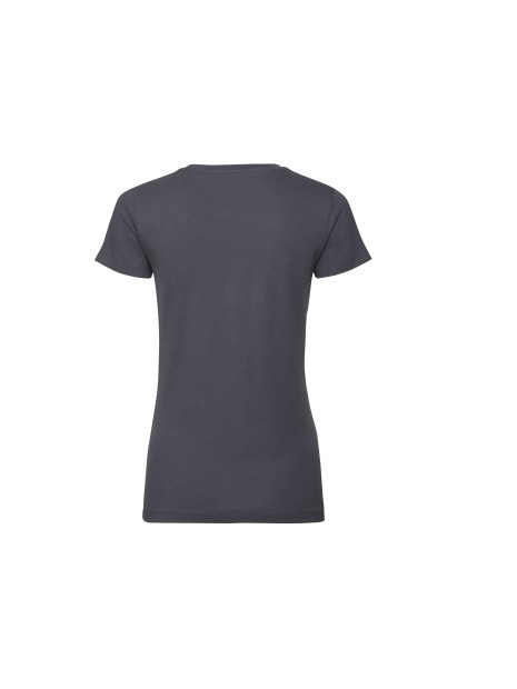 RUSSELL LADIES'' PURE ORGANIC TEE gris convoi personnalisable