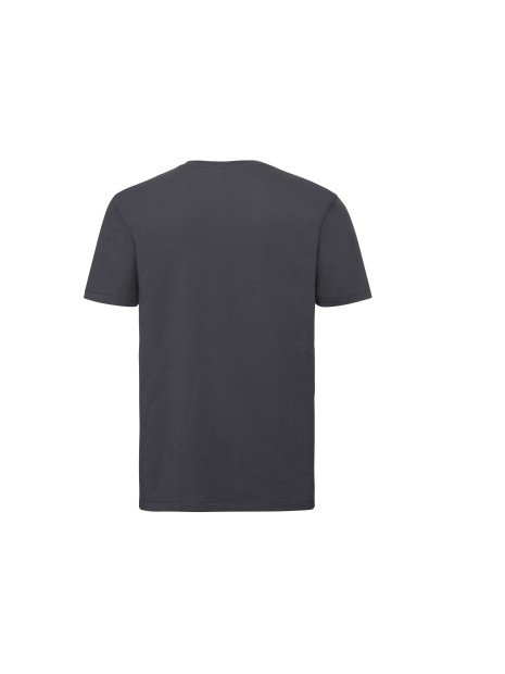 RUSSELL MEN'S PURE ORGANIC TEE gris convoi personnalisable