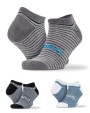 SPIRO 3-Pack Mixed Stripe Sneaker Socks Unterwäsche personalisierbar