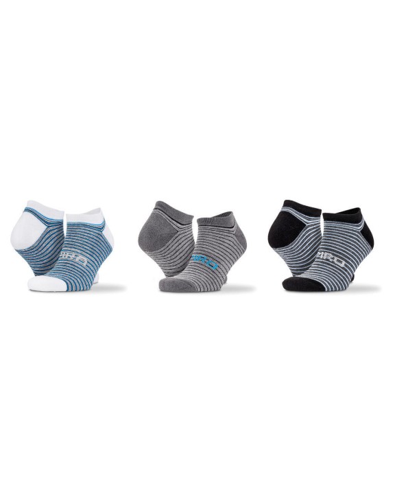 SPIRO 3-Pack Mixed Stripe Sneaker Socks Unterwäsche personalisierbar