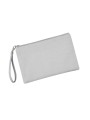 WESTFORDMILL CANVAS WRISTLET POUCH gris clair personnalisable