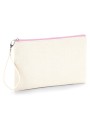WESTFORDMILL CANVAS WRISTLET POUCH naturel/rose vrai personnalisable