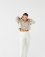 Sweater BELLA-CANVAS Women's Cropped Fleece sweat met capuchon voor bedrukking &amp; borduring