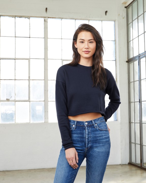 BELLA-CANVAS Cropped Kapuzensweatshirt für Damen Sweatshirt personalisierbar