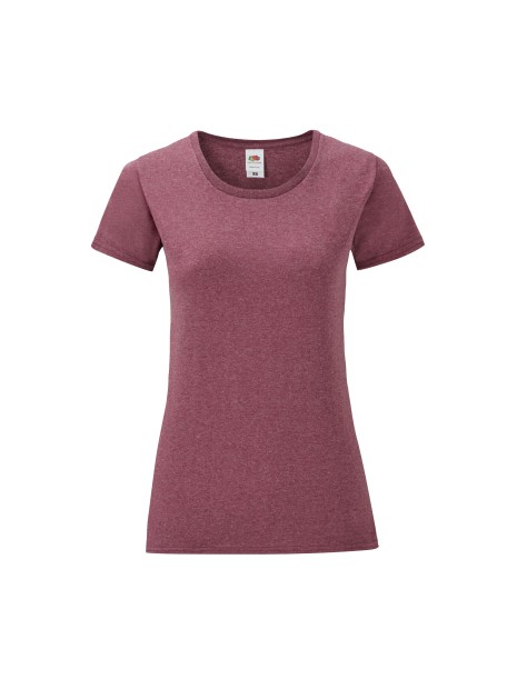 FOL T-shirt femme Iconic-T Heather Burgundy personnalisable