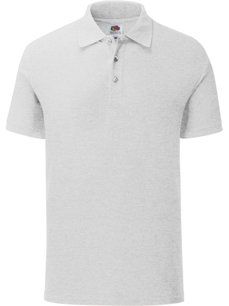 FOL Polo homme Iconic heather grey personnalisable