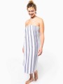 Produits éponges à personnaliser KARIBAN Fouta rayée avec franges 