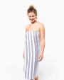 Produit éponge personnalisable KARIBAN Fouta rayée avec franges