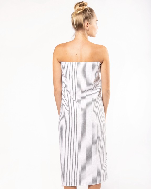 KARIBAN Gestreiftes Fouta-Tuch mit Fransen Bad Artikel personalisierbar