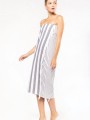 Produits éponges à personnaliser KARIBAN Fouta rayée avec franges 