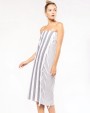 Produit éponge personnalisable KARIBAN Fouta rayée avec franges