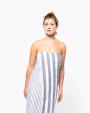 Produit éponge personnalisable KARIBAN Fouta rayée avec franges