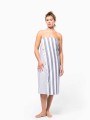 Produits éponges à personnaliser KARIBAN Fouta rayée avec franges 