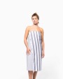 Produit éponge personnalisable KARIBAN Fouta rayée avec franges