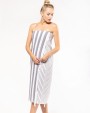 Produit éponge personnalisable KARIBAN Fouta rayée avec franges