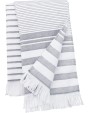 Produit éponge personnalisable KARIBAN Fouta rayée avec franges