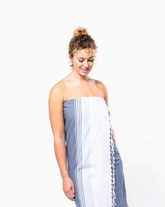 Produit éponge personnalisable KARIBAN Fouta à rayures