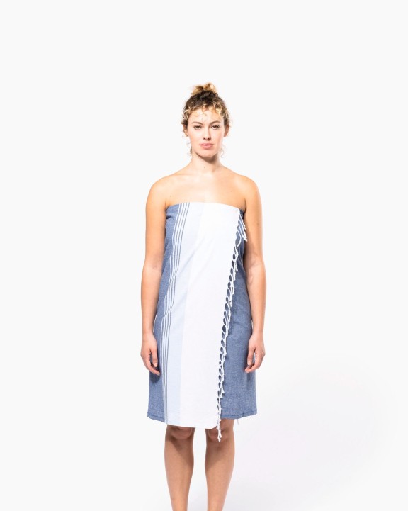 Produit éponge personnalisable KARIBAN Fouta à rayures