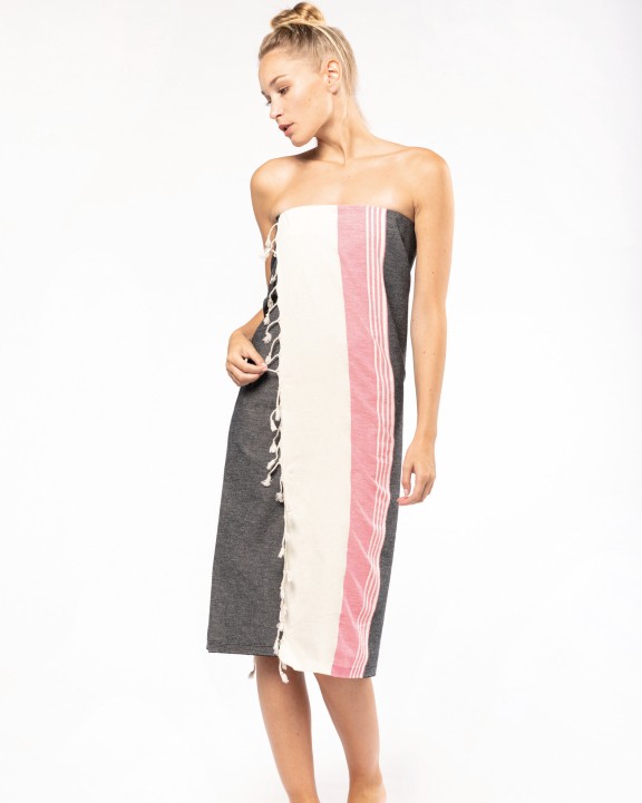 Produit éponge personnalisable KARIBAN Fouta à rayures