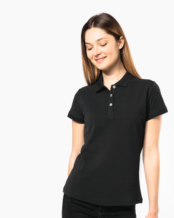 Poloshirt KARIBAN Damespolo Supima® korte mouwen voor bedrukking &amp; borduring