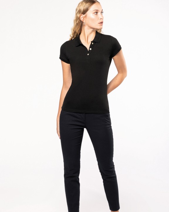 Poloshirt KARIBAN Damespolo Supima® korte mouwen voor bedrukking &amp; borduring