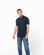 KARIBAN Kurzarm-Polohemd für Herren mit Maokragen Poloshirt personalisierbar
