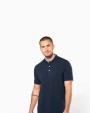KARIBAN Kurzarm-Polohemd für Herren mit Maokragen Poloshirt personalisierbar