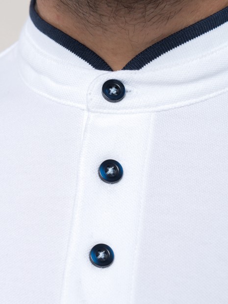 Polos à personnaliser KARIBAN Polo col mao manches courtes homme 