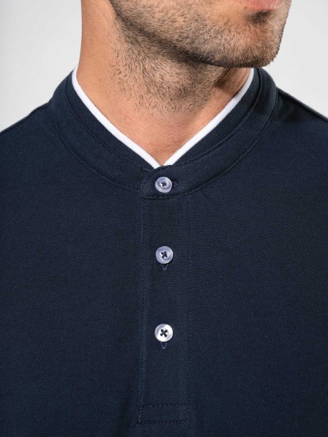 Polos à personnaliser KARIBAN Polo col mao manches courtes homme 